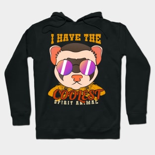 The ferret is My Spirit Animal Shirts Funny Ventage ferret Gift Hoodie